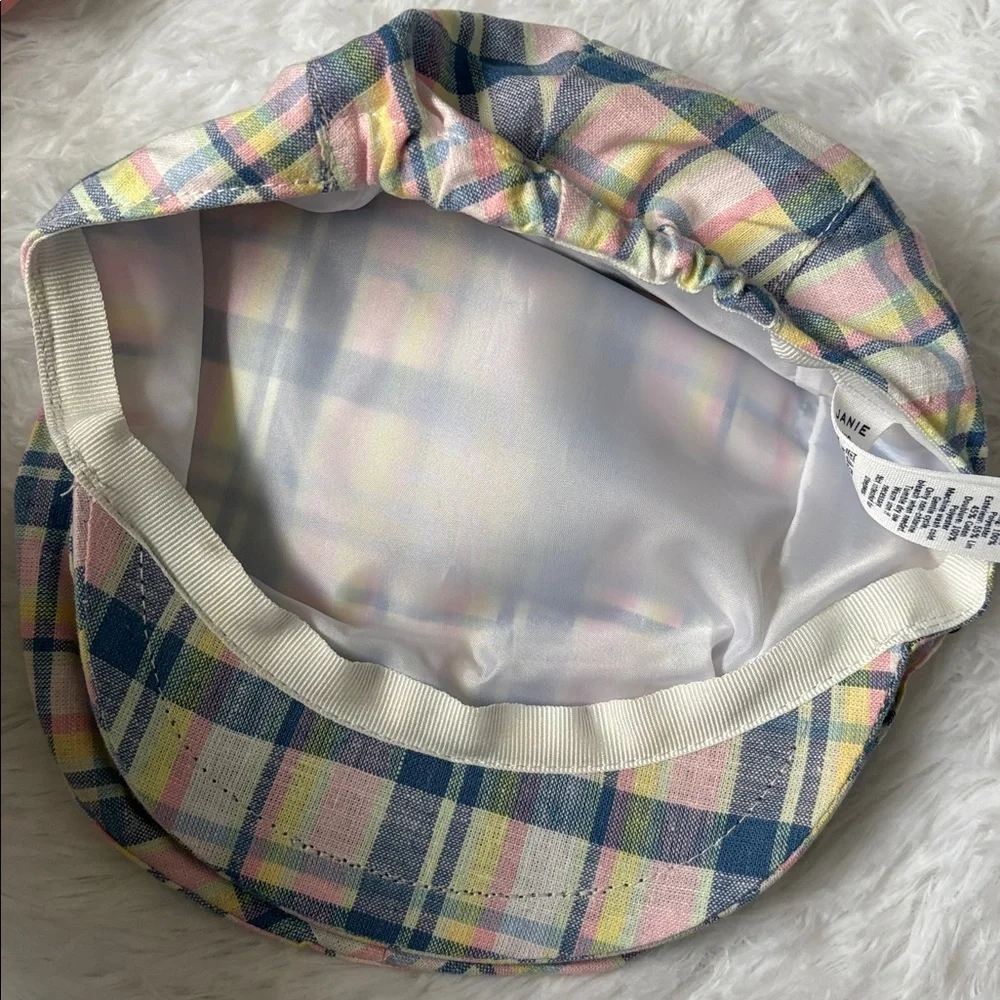 NWT Janie And Jack Plaid Easter Line Size 2 To 3 Kids Hat